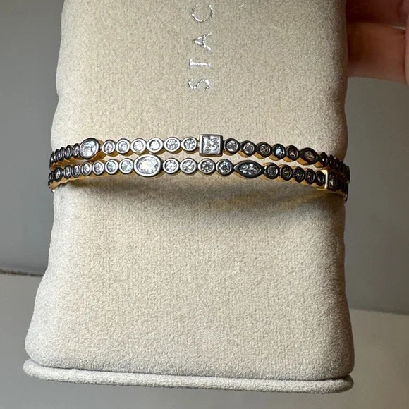 Freida Rothman Rhinestone Bangles - Picture 2 of 3